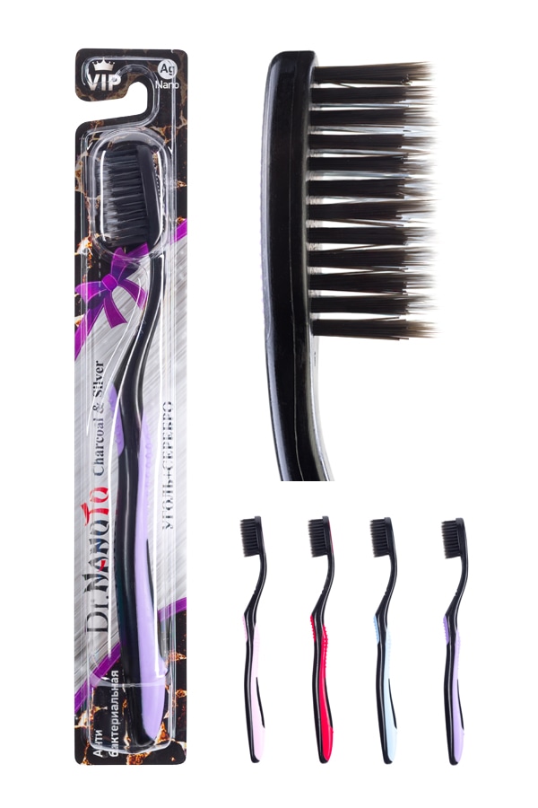 Зубная щетка Dr.NanoTo Charcoal Silver Зубная щетка Dr.NanoTo Charcoal Silver