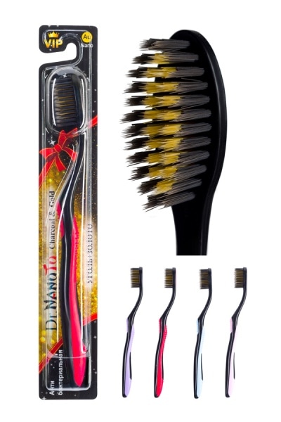 Зубная щетка Dr.NanoTo Charcoal Gold Зубная щетка Dr.NanoTo Charcoal Gold